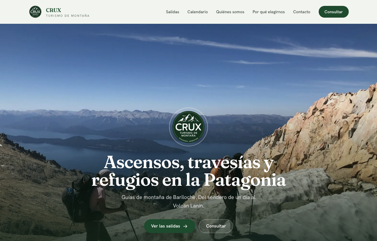 Crux Expediciones mountain tourism website