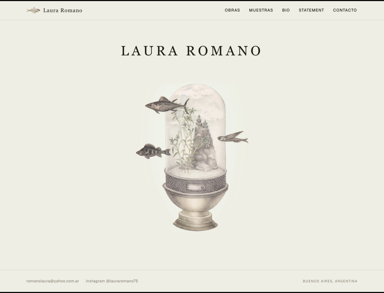 Laura Romano artist portfolio website